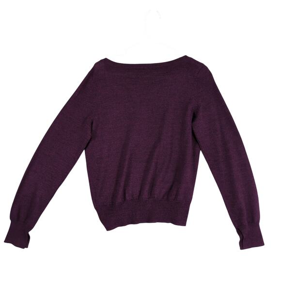 The Limited Women's L Purple Knit Soft Merino Wool Blend Sweater Top Whimsigoth - Picture 3 of 6